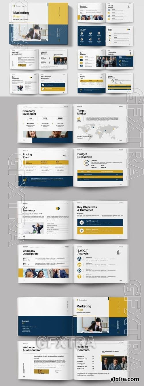 Marketing Plan Brochure Landscape Template 3BBNPFK