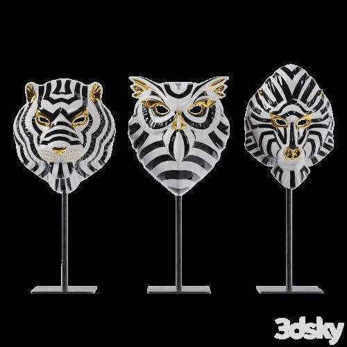 '3dsky Pro - LLADRO SET ANIMAL MASK'