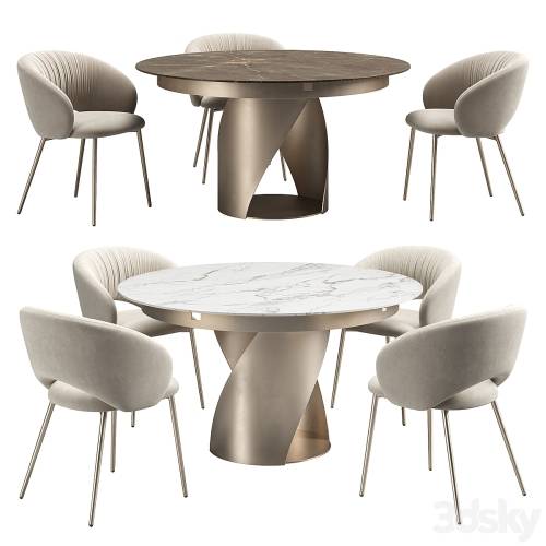 '3dsky Pro - Calligaris Anime & Cyclone Dining Set' '3dsky Pro - Calligaris Anime & Cyclone Dining Set'