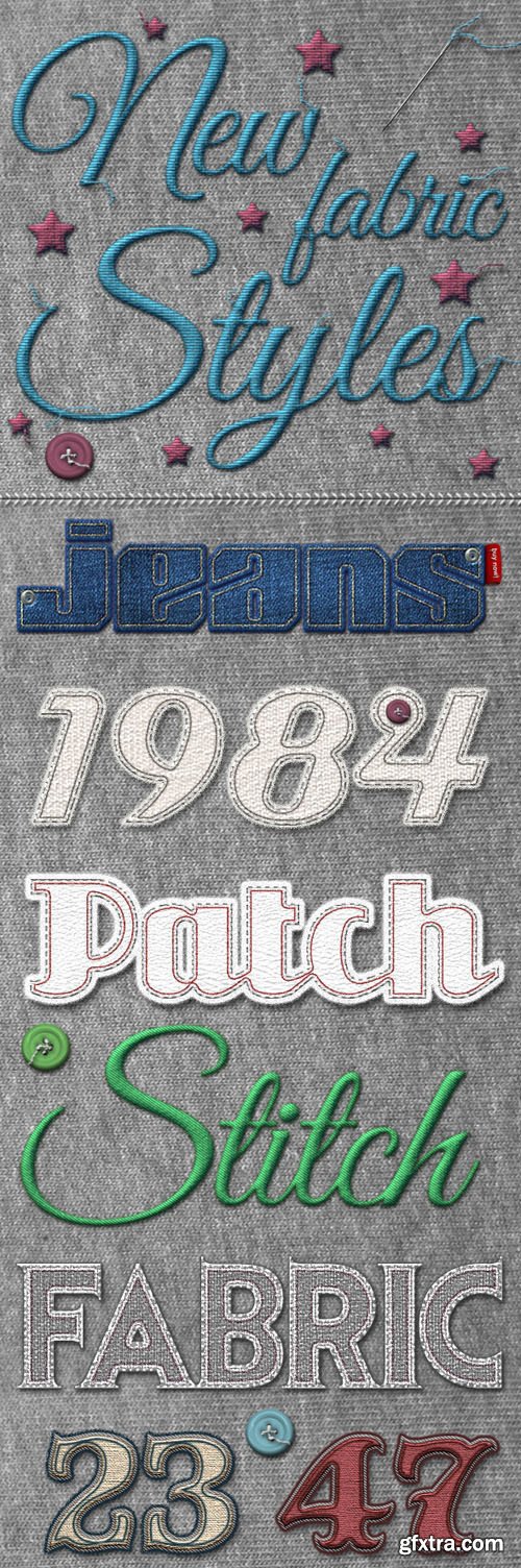 40+ Fabric Styles for Photoshop