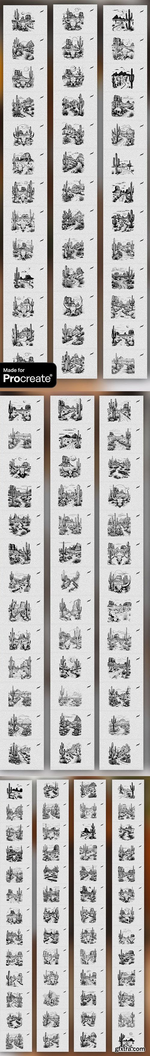 Western Desert Stamps Brushes for Procreate