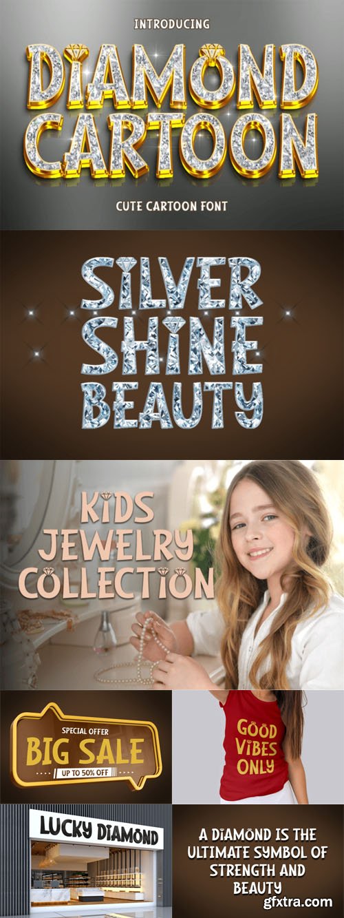 Diamond Cartoon - Charming Display Font