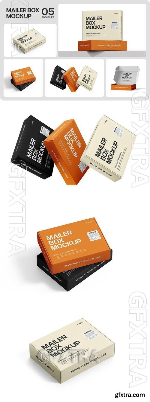 Rectangle Mailing Box Mockup DE6842V Rectangle Mailing Box Mockup DE6842V