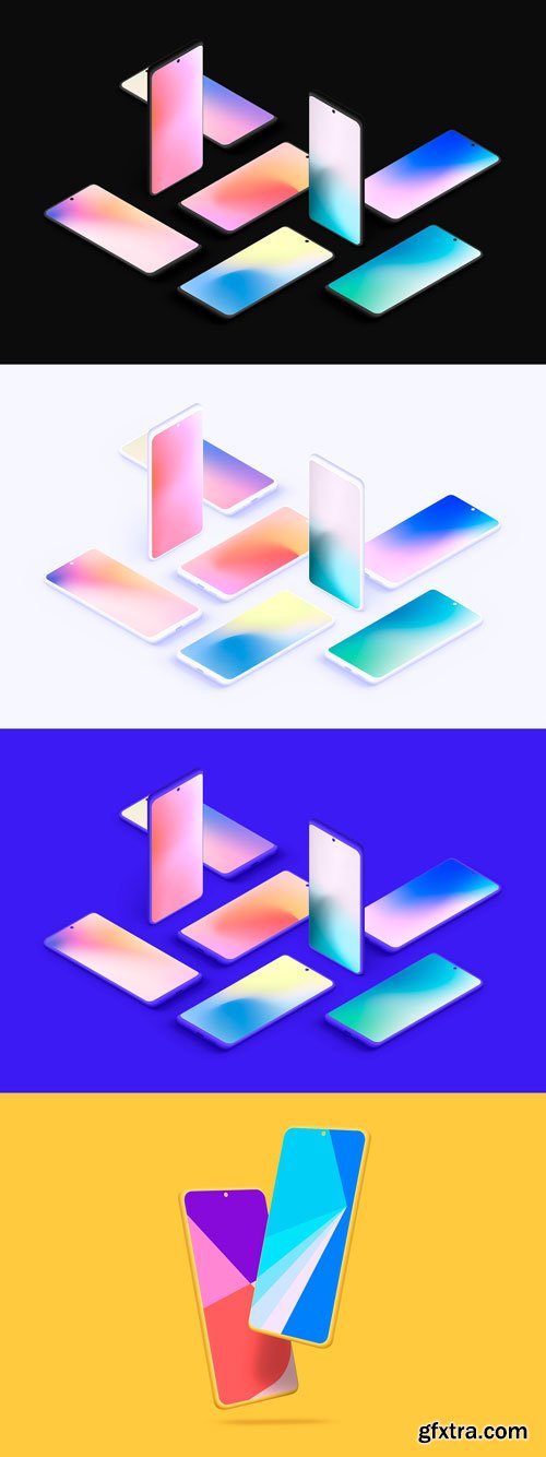 Asylab - Samsung Galaxy S20 - 20 Mockups Clay Scenes