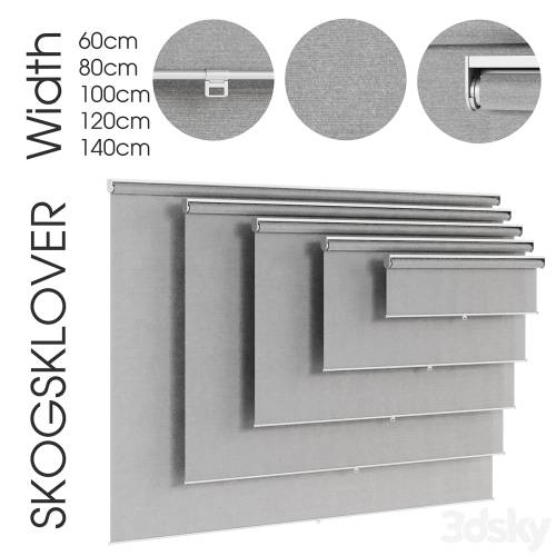 '3dsky Pro - SKOGSKLÖVER. Roller blind.grey' '3dsky Pro - SKOGSKLÖVER. Roller blind.grey'