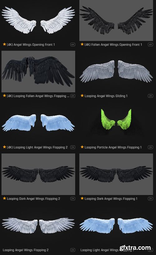 ProductionCrate - Wing Attachments - 24 4K VFX Items