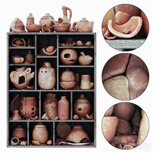 '3dsky Pro - Dishes clay splinter old n2' '3dsky Pro - Dishes clay splinter old n2'