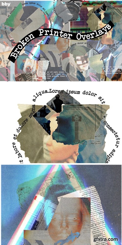 CreativeMarket - Broken Printer Overlays