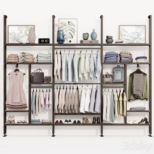 '3dsky Pro - Rack Wardrobe clothing store decor posters'