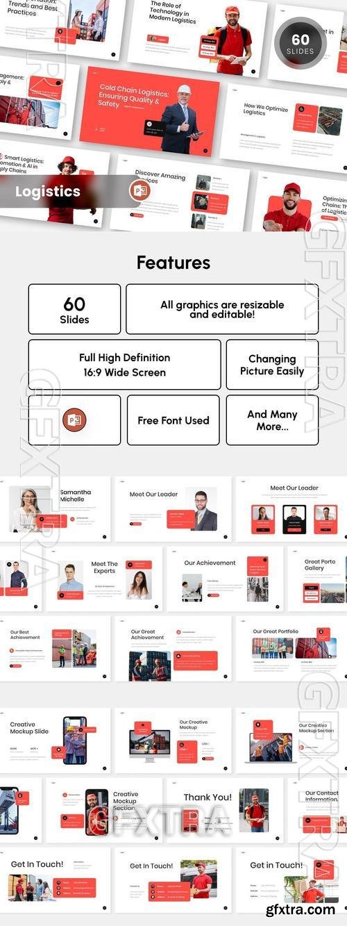 Logistics Clean and Modern PowerPoint Template JEVVUF7