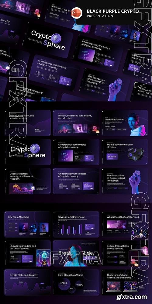 Black Purple Cryptocurrency HMPRJKQ