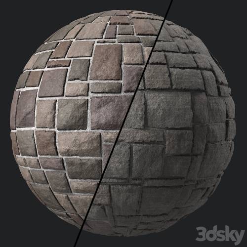 '3dsky Pro - Stone Wall Materials 104- Decorative Random Pattern | Pbr 4k Seamless'
