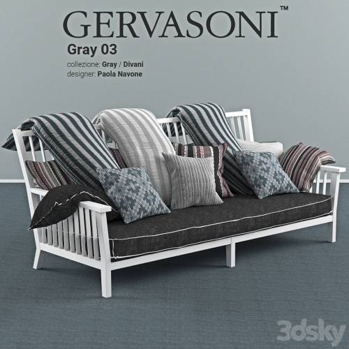 '3dsky Pro - Gervasoni Gray 03 divani'