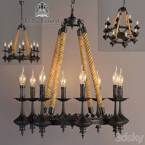 '3dsky Pro - Chandelier 8-Light Rustic Chandelier'