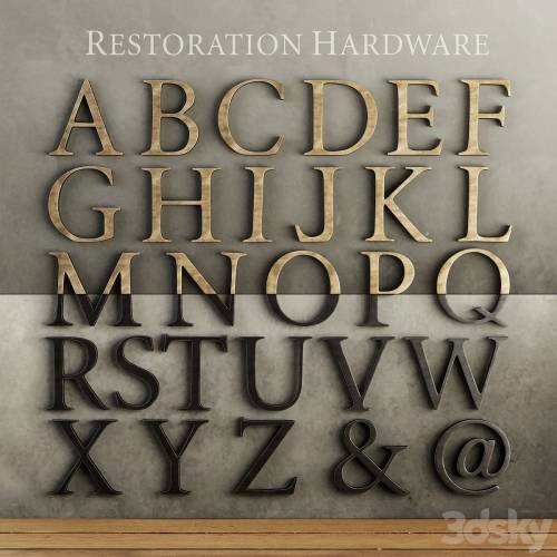 '3dsky Pro - RH / CAST METAL LETTER OBJECTS'