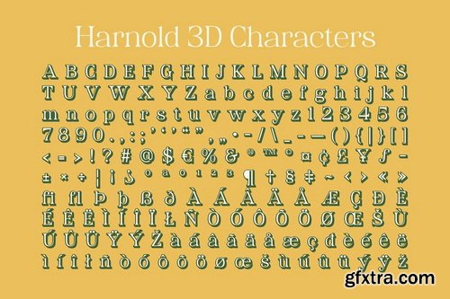 CreativeMarket - Harnold 3D Font