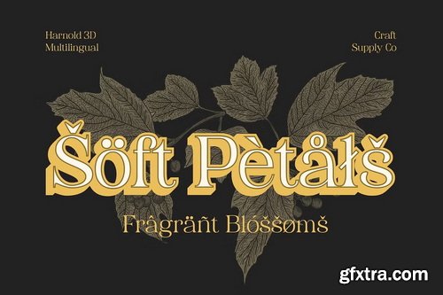 CreativeMarket - Harnold 3D Font