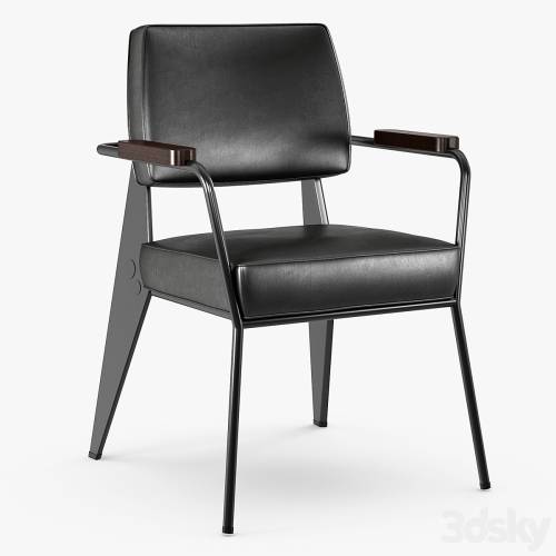 '3dsky Pro - Vitra - Fauteuil direction by Jean Prouve'