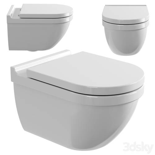 '3dsky Pro - Duravit Starck 3 wall-mounted washdown toilet'