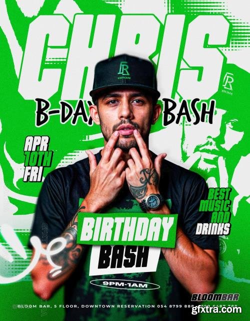 Birthday Bash - Premium Flyer template (PSD)