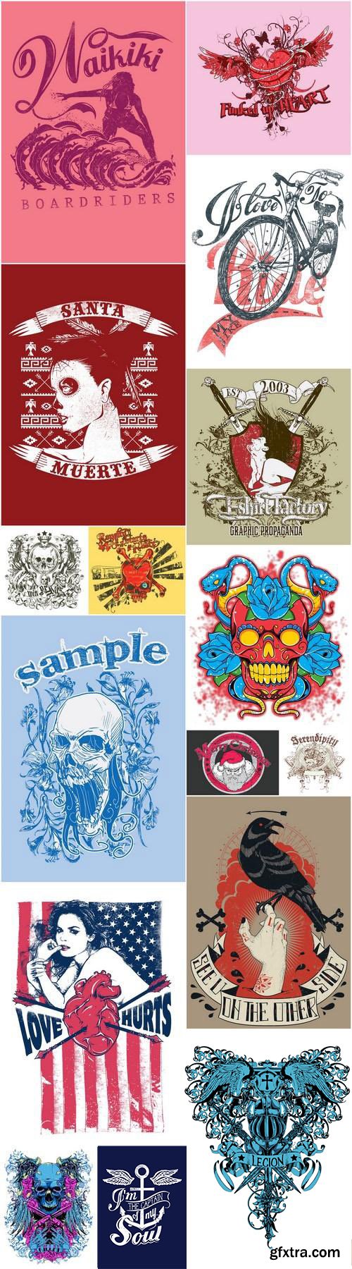 T-Shirt Print Design &amp; Art #13, 16xEPS