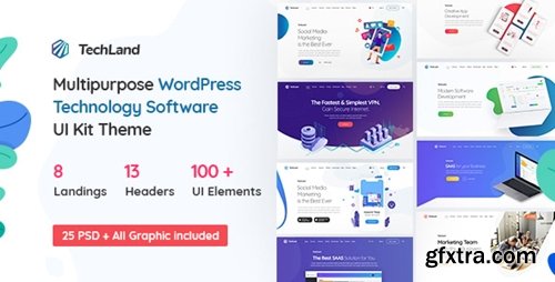 Themeforest - Techland - Multipurpose Technology Software WordPress Theme 23965663 v1.9.0