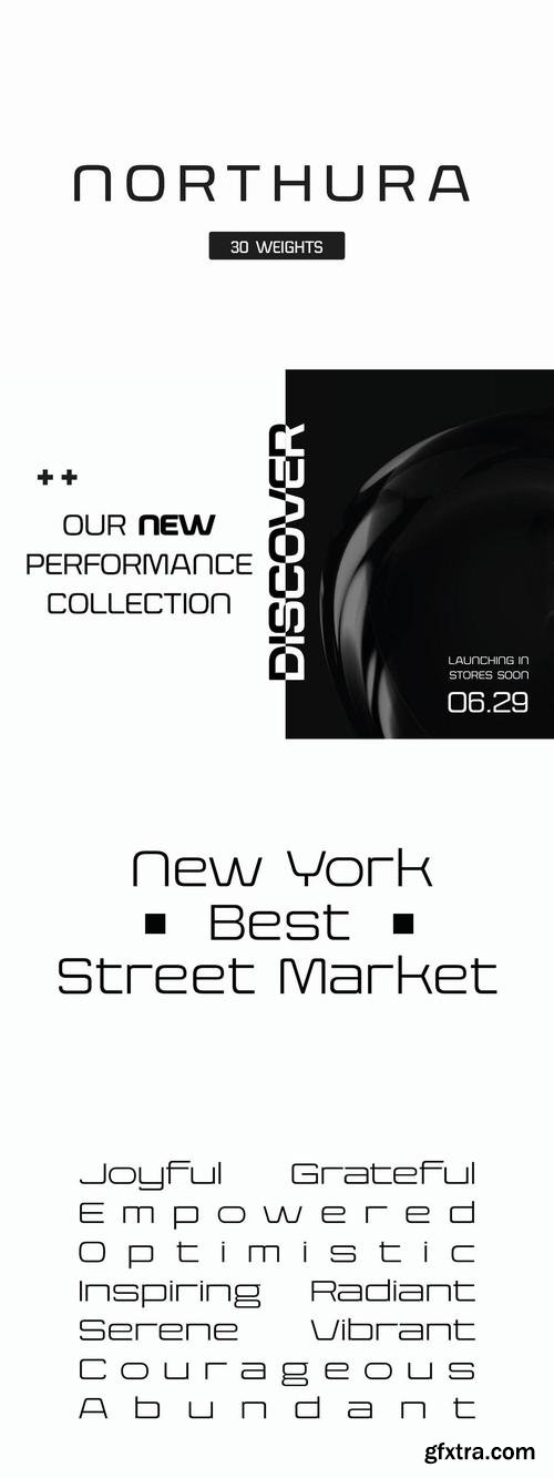 Creativemarket - Northura - Modern Sans Family