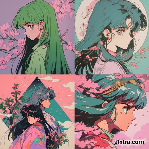 360 Midjourney Prompts for Retro Anime: Vol 3