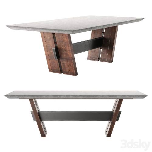 '3dsky Pro - Bonham Dining Table in Dark Gray' '3dsky Pro - Bonham Dining Table in Dark Gray'