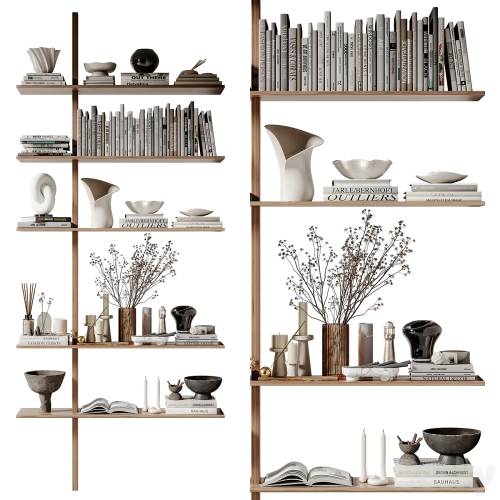 '3dsky Pro - rack Minimalistic wooden shelving 07'