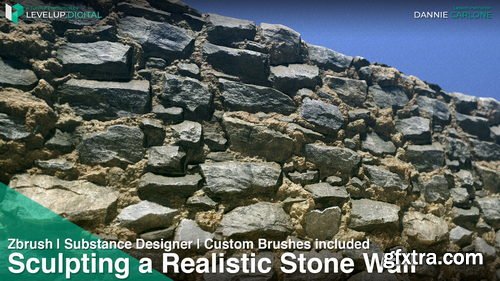 Artstation - Sculpting a Realistic Stone Wall | ZBrush | Substance Designer | ZBrushes Pack Included | Dannie Carlone