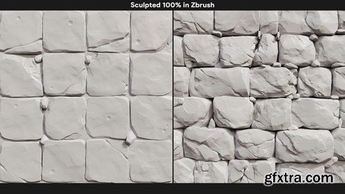 Artstation - Sculpting Materials in Zbrush – Volume 1 - In-Depth Tutorial Course