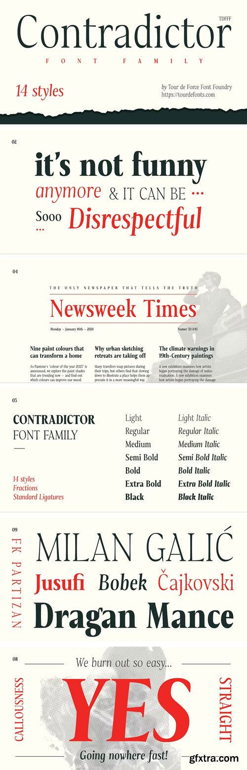 MyFonts - Contradictor Font Family