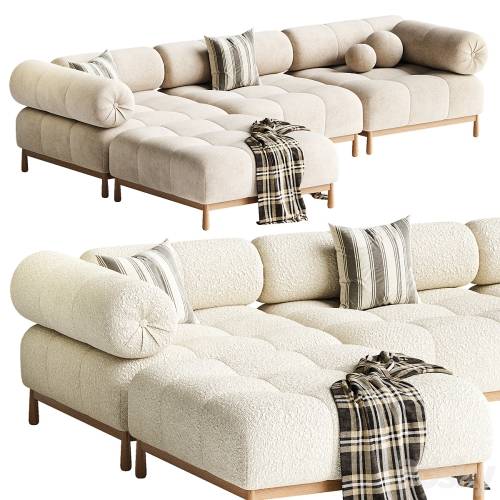 '3dsky Pro - Sevigne 4-Piece Modular Sofa CB2' '3dsky Pro - Sevigne 4-Piece Modular Sofa CB2'