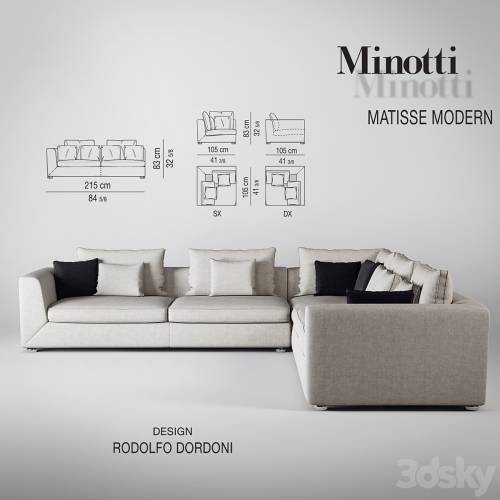 '3dsky Pro - Minotti Matisse Modern'