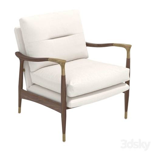'3dsky Pro - Theodore Arm Chair Natural Linen soho home' '3dsky Pro - Theodore Arm Chair Natural Linen soho home'