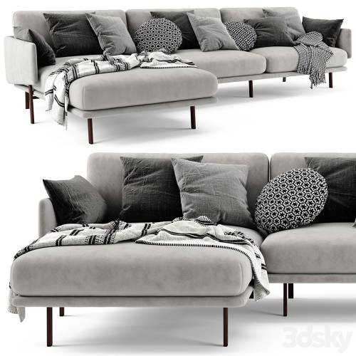 '3dsky Pro - Bonaldo Structure Chaise Longue Sofa'