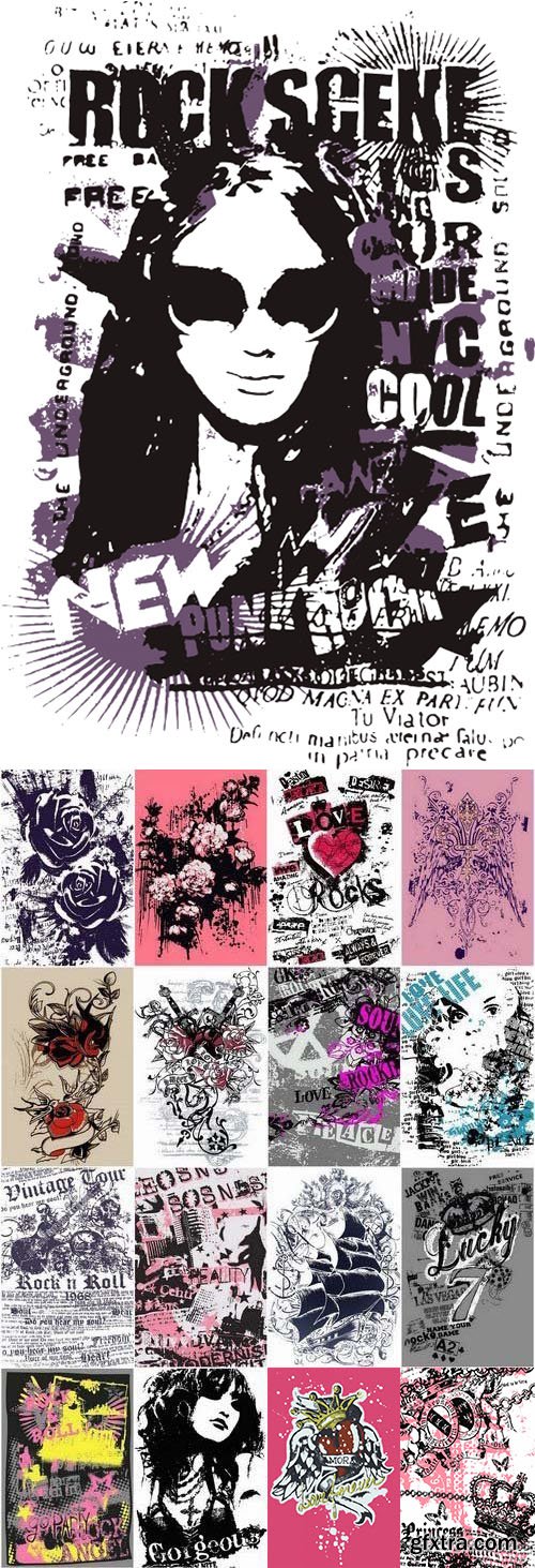 T-Shirt Design Elements #12, 25xEPS