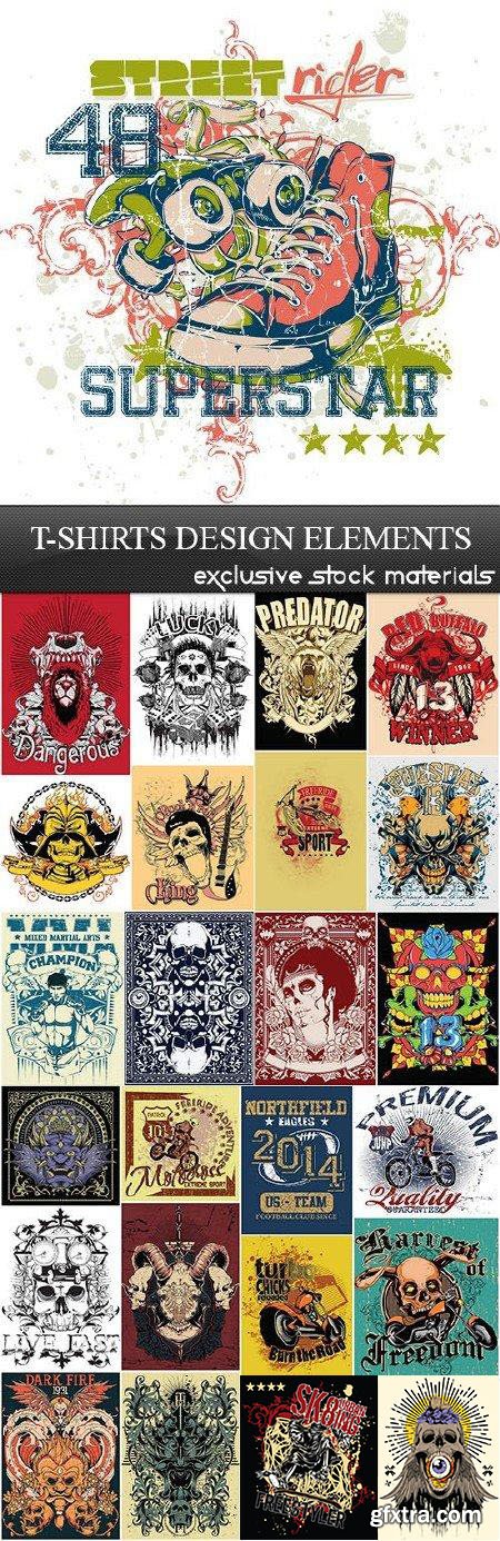 T-Shirt Design Elements #1, 25xEPS