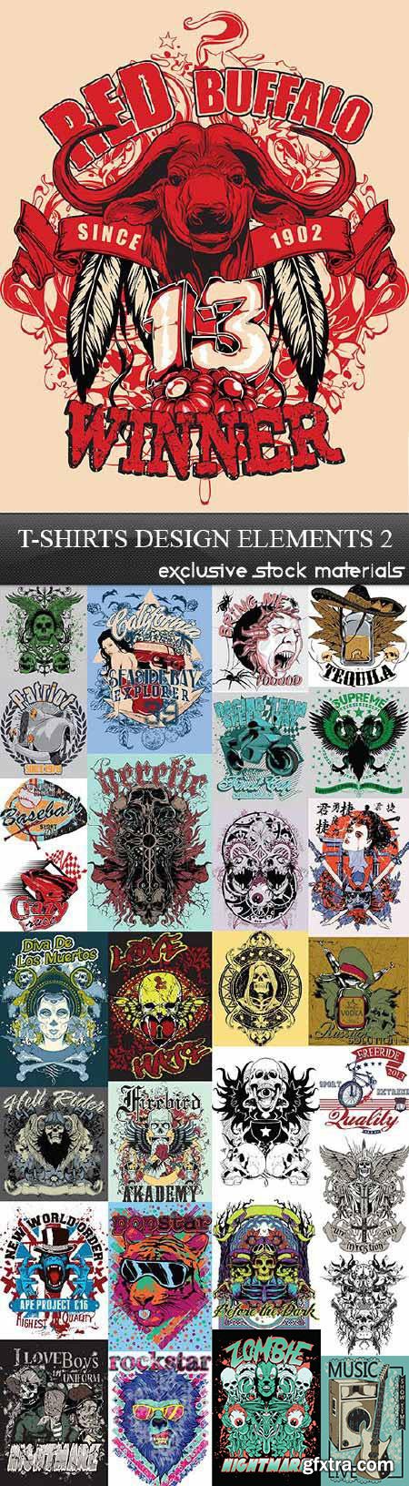 T-Shirt Design Elements #2, 30xEPS