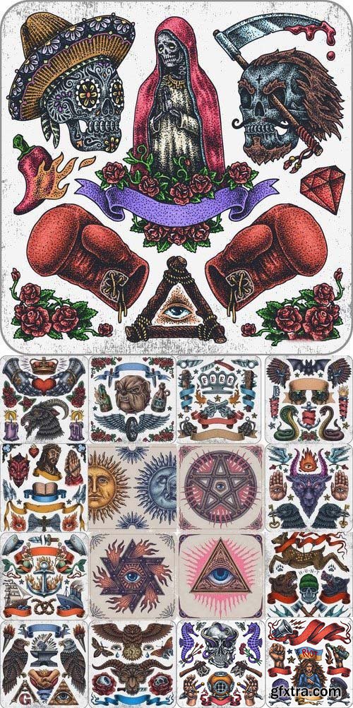 T-Shirt Design Elements #17, 25xEPS