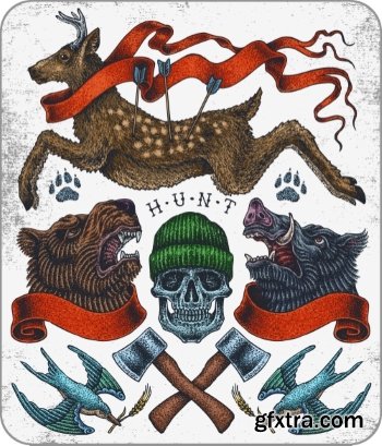 T-Shirt Design Elements #17, 25xEPS