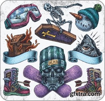 T-Shirt Design Elements #17, 25xEPS