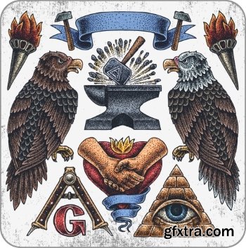 T-Shirt Design Elements #17, 25xEPS