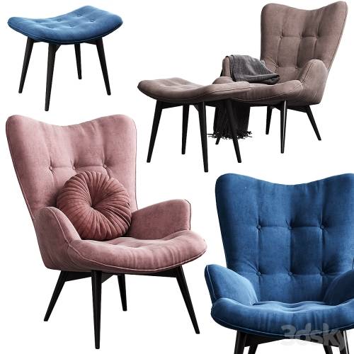 '3dsky Pro - KARE / Vicky (Chair with pouf)'