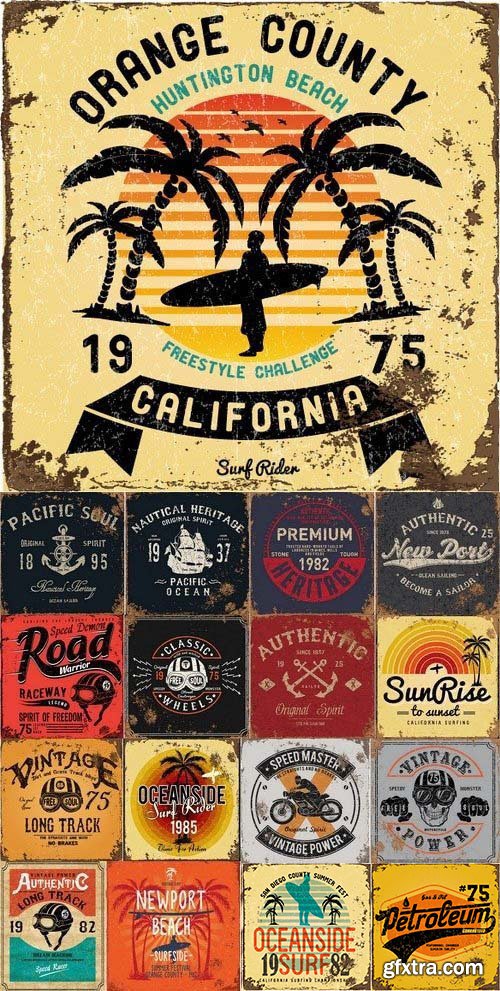 T-Shirt Design Elements #21, 25xEPS