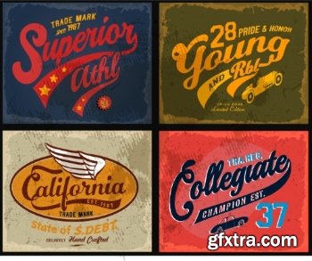 T-Shirt Design Elements #22, 24xEPS