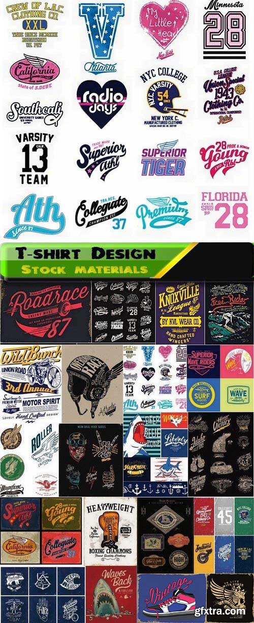 T-Shirt Design Elements #22, 24xEPS