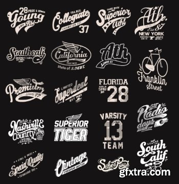 T-Shirt Design Elements #22, 24xEPS