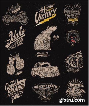 T-Shirt Design Elements #22, 24xEPS